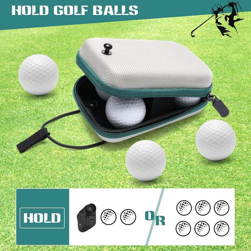 Anglekai Golf Rangefinder Hard Shell Case, Hard Golf Rangefinder Case Universal Range Finder Carry Bag (Grey+Green) - Image 4